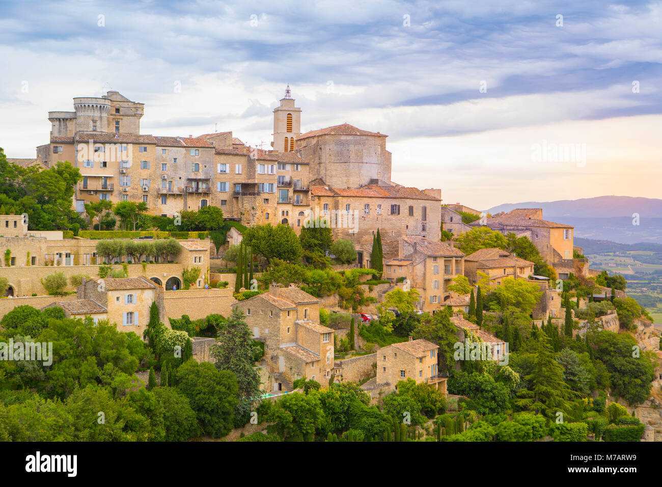France, Provence region, Gordes City, Stock Photo