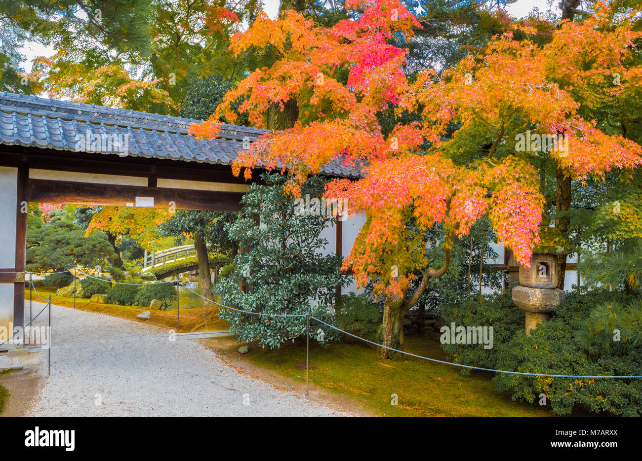 Japan,  Kyoto City, Imperial Palace Gardens Stock Photo