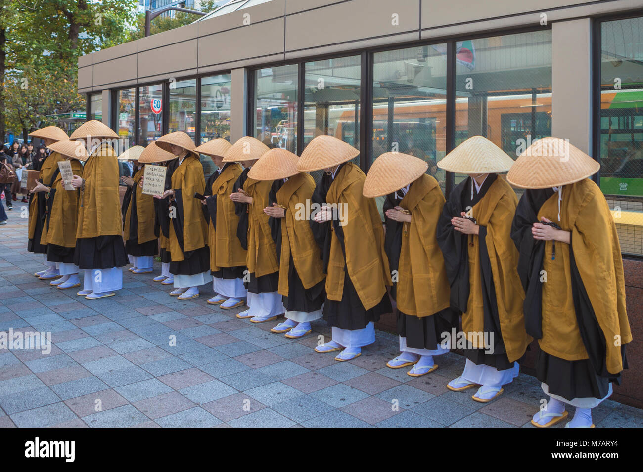 Japan, Tokyo City, Ikebukuro District,  Monks Stock Photo