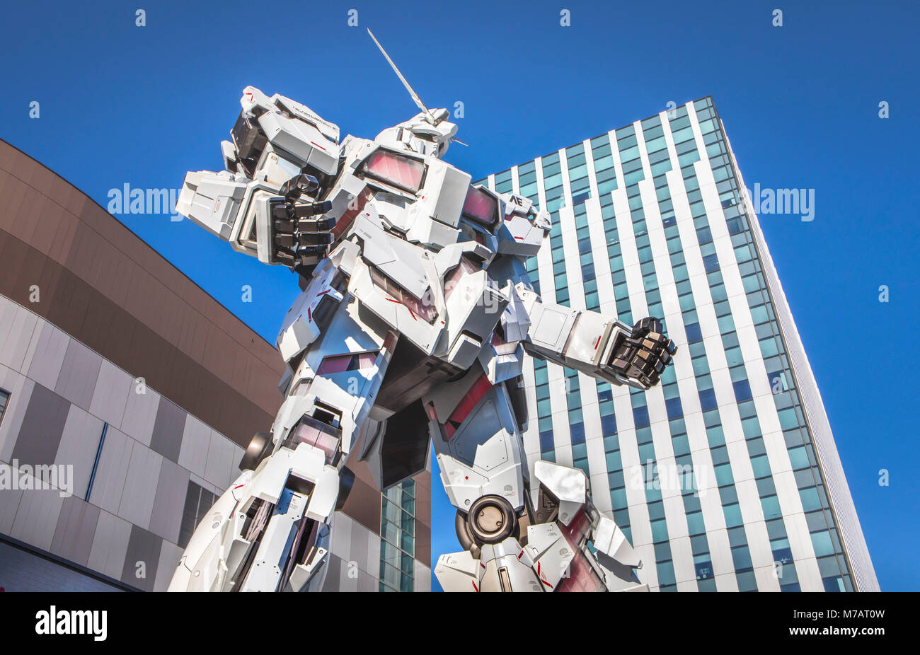 Japan, Tokyo City, Odaiba District, Gundam Stock Photo