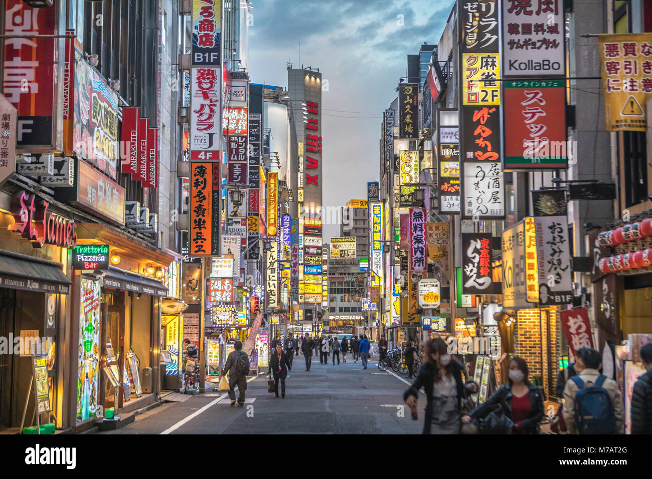 Japan, Tokyo City, Shinjuku District, Kabukicho area, Stock Photo