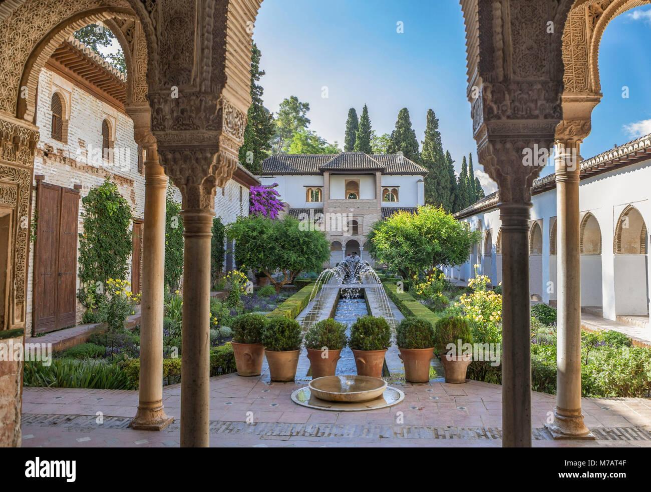 Spain, Andalucia, Granada City, The Alhambra, UNESCO (W.H.), Generalife Gardens Stock Photo