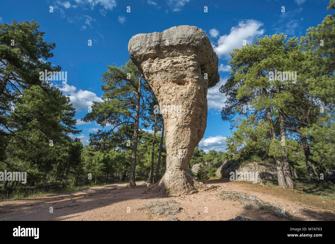 Spain, Cuenca City, Near Cuenca City,The Enchanted City, geological park Stock Photo