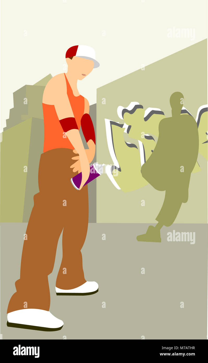 Man holding can spray paint hi-res stock photography and images - Alamy