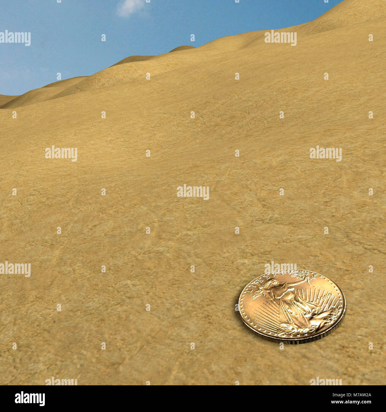 High angle view of a coin Stock Photo - Alamy