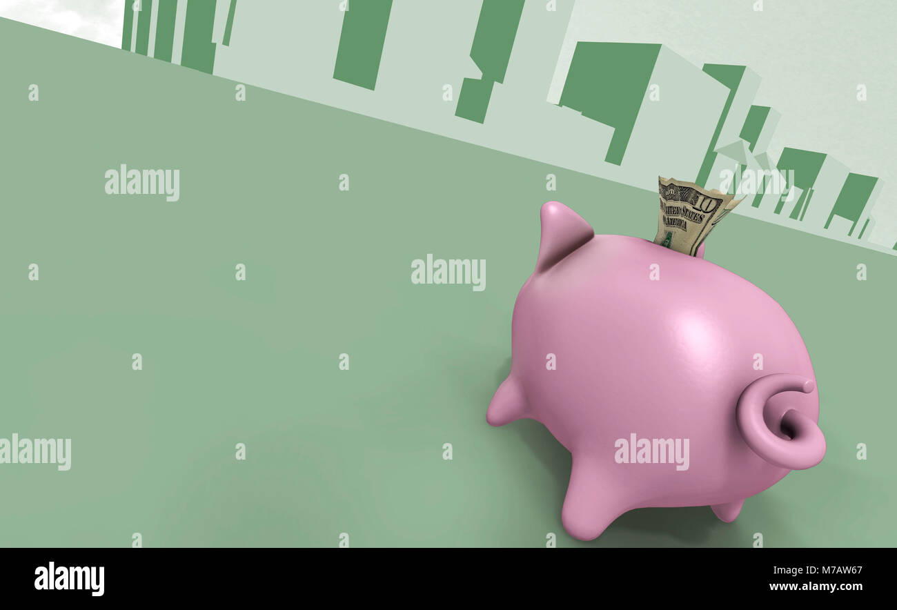 Rear view of a piggy bank Stock Photo - Alamy