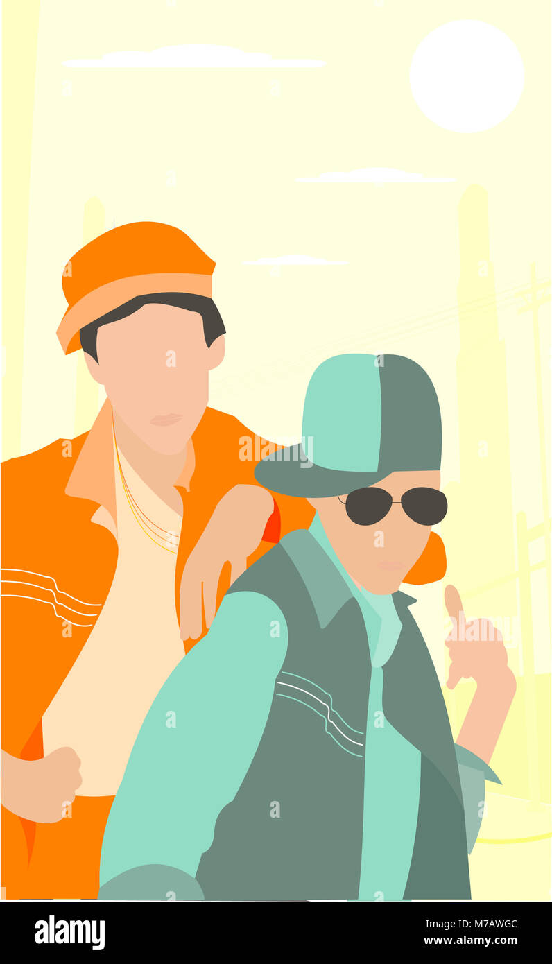 Portrait of two men standing together Stock Photo - Alamy