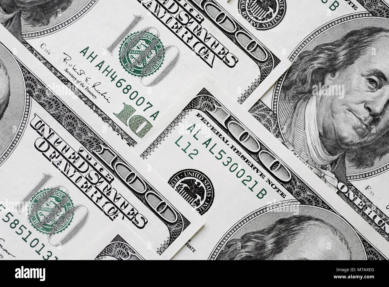 Close-up of one hundred dollar bills Stock Photo - Alamy