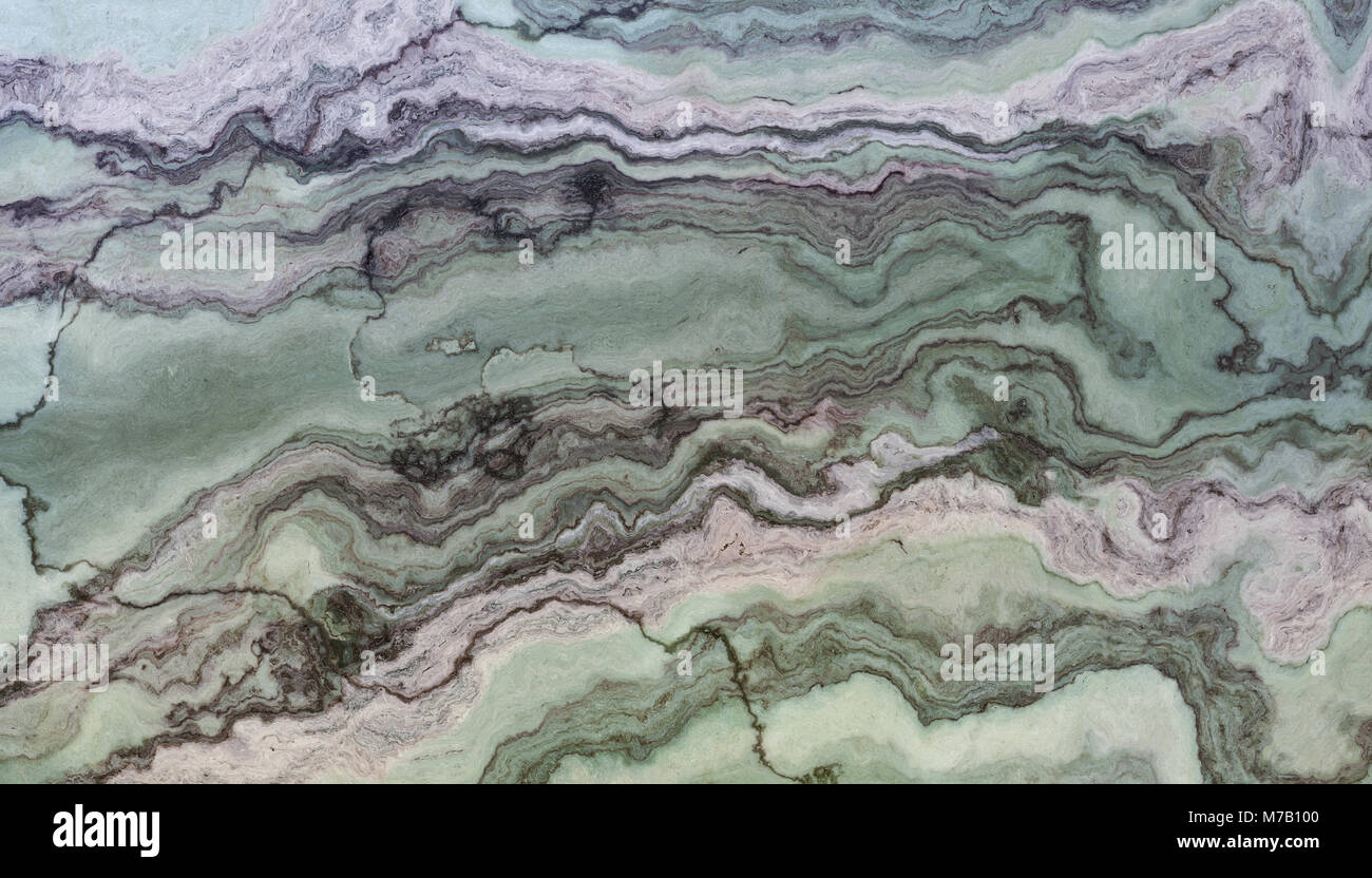 Green Marble pattern with curly grey and black veins. Abstract texture ...
