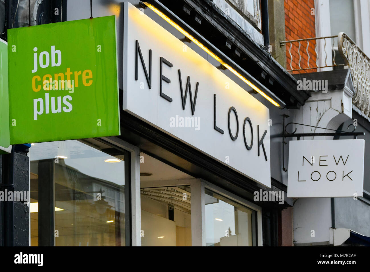Bridport, Dorset, UK.  9th March 2018.  New Look shop at Bridport in Dorset.  Up to 60 branches are set to close out of 593 with up to 980 job losses as the business restuctures it debts with a CVA.  This branch is not on the the list of closures.  Picture Credit: Graham Hunt/Alamy Live News Stock Photo