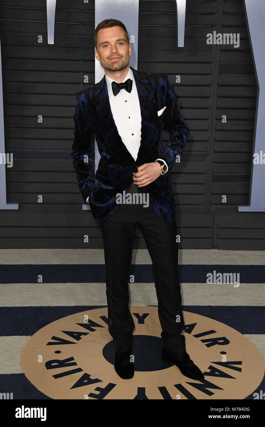 04 March 2018 - Los Angeles, California - Sebastian Stan. 2018 Vanity Fair  Oscar Party hosted following the