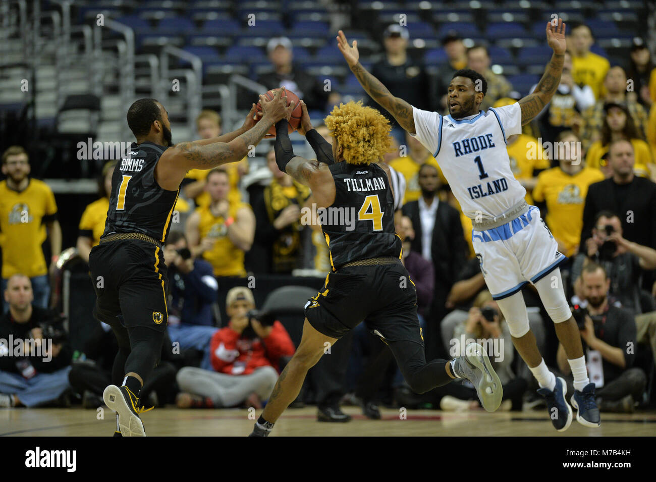 Washington, DC, USA. 9th Mar, 2018. MIKE'L SIMMS (1), JUSTIN TILLMAN (4