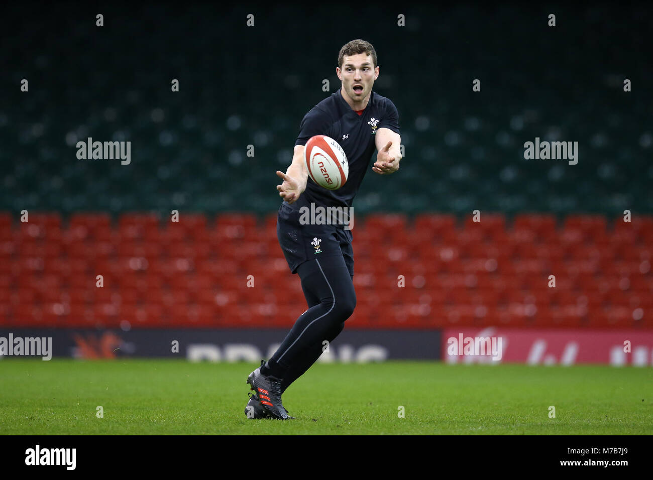 Cardiff, UK. 10th Mar, 2018. George North, the Wales rugby player ...