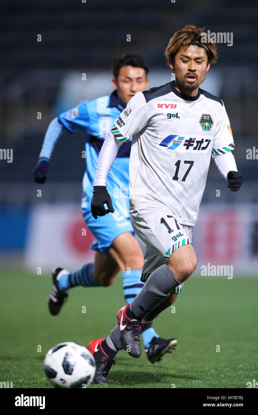 Kanagawa, Japan. 9th Mar, 2018. Sunao Hozaki (Sagamihara) Football