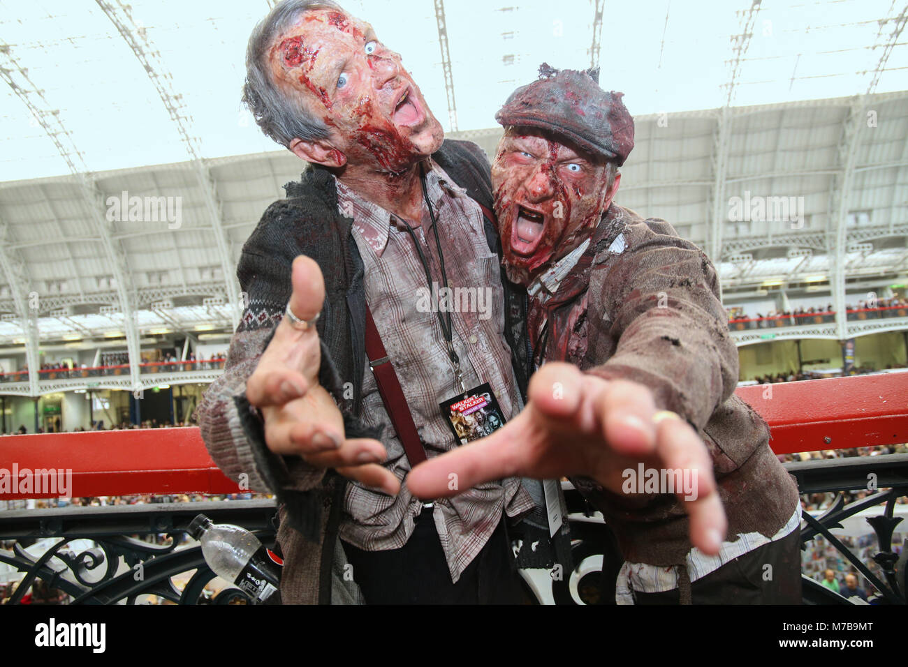 London UK 10 March 2018  Walker Stalker  con held at the London Olympia. A huge crowd come to be frightened and meet the stars of the horror world, with lots of special effects and scary make up@Paul Quezada Neiman/Alamy Live News Stock Photo