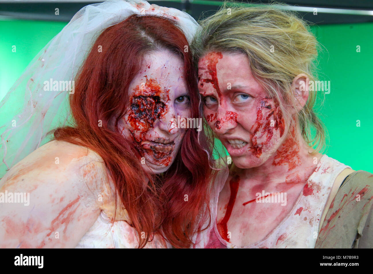 London UK 10 March 2018  Walker Stalker  con held at the London Olympia. A huge crowd come to be frightened and meet the stars of the horror world, with lots of special effects and scary make up@Paul Quezada Neiman/Alamy Live News Stock Photo