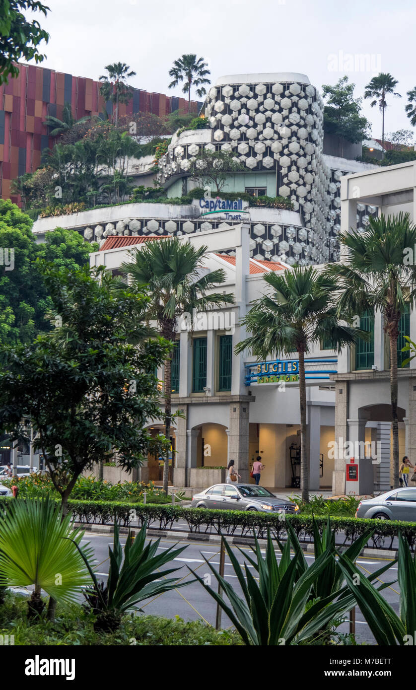 The Bugis Plus shopping mall in Singapore. Stock Photo