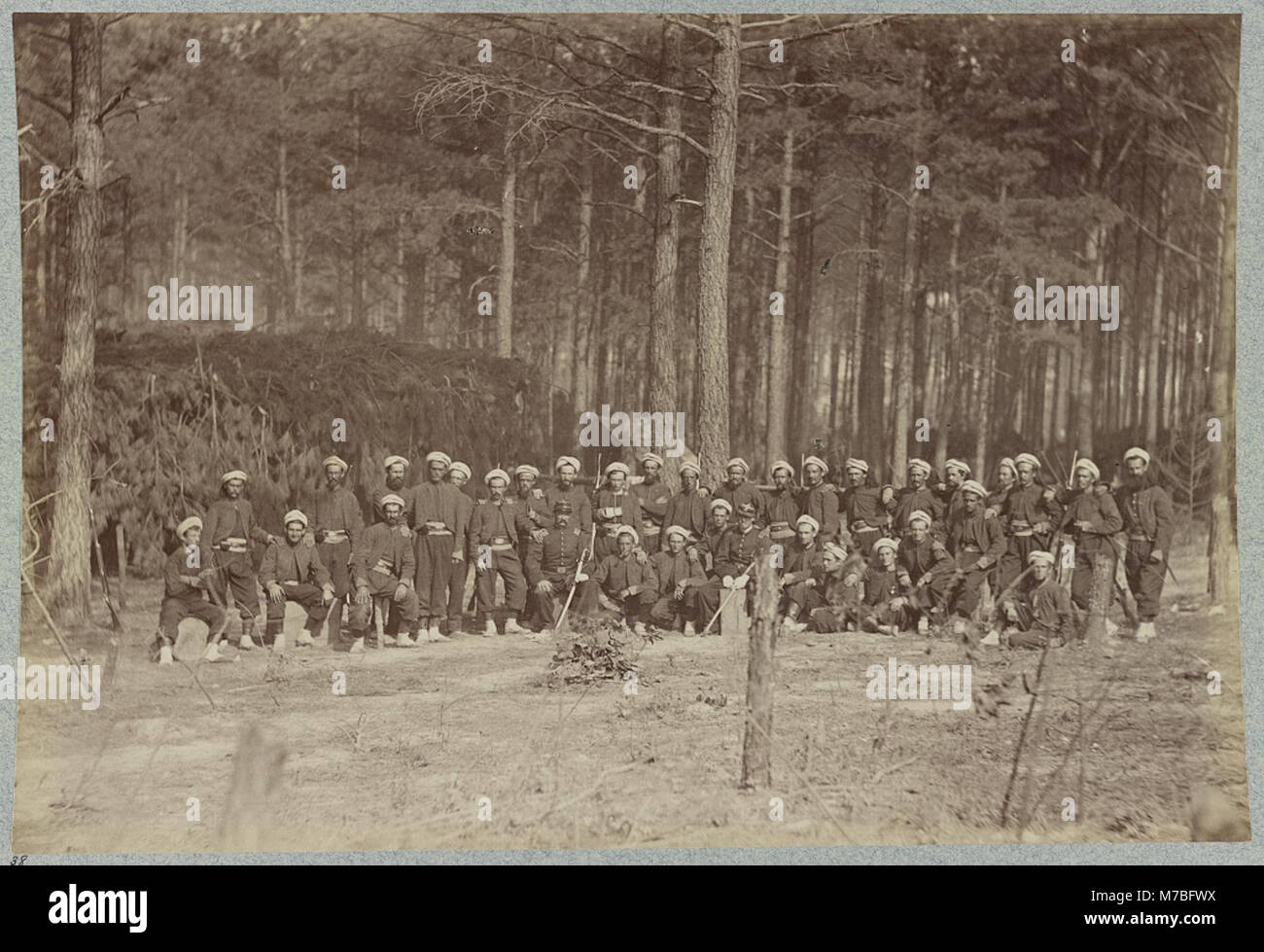 Co. F, 114th Pennsylvania Infantry in front of Petersburg, Va., August, 1864 LCCN2013648604 Stock Photo
