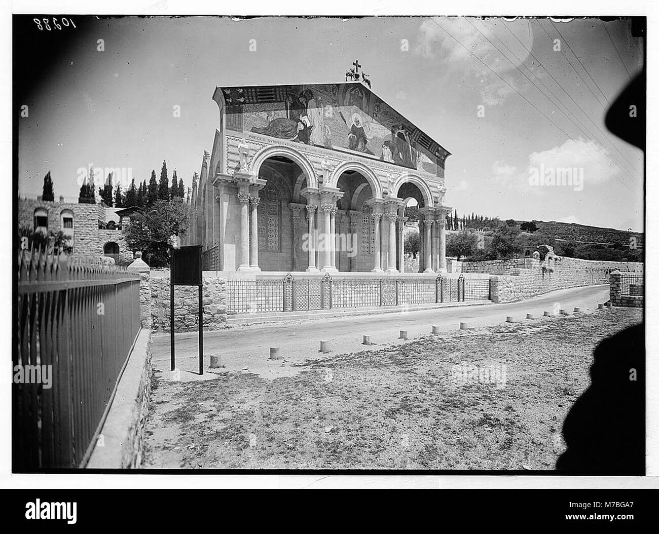 Byzantine style fa ade of the Gethsemane Basilica (i.e., Church of All Nations or Church of the Agony) LOC matpc.04202 Stock Photo