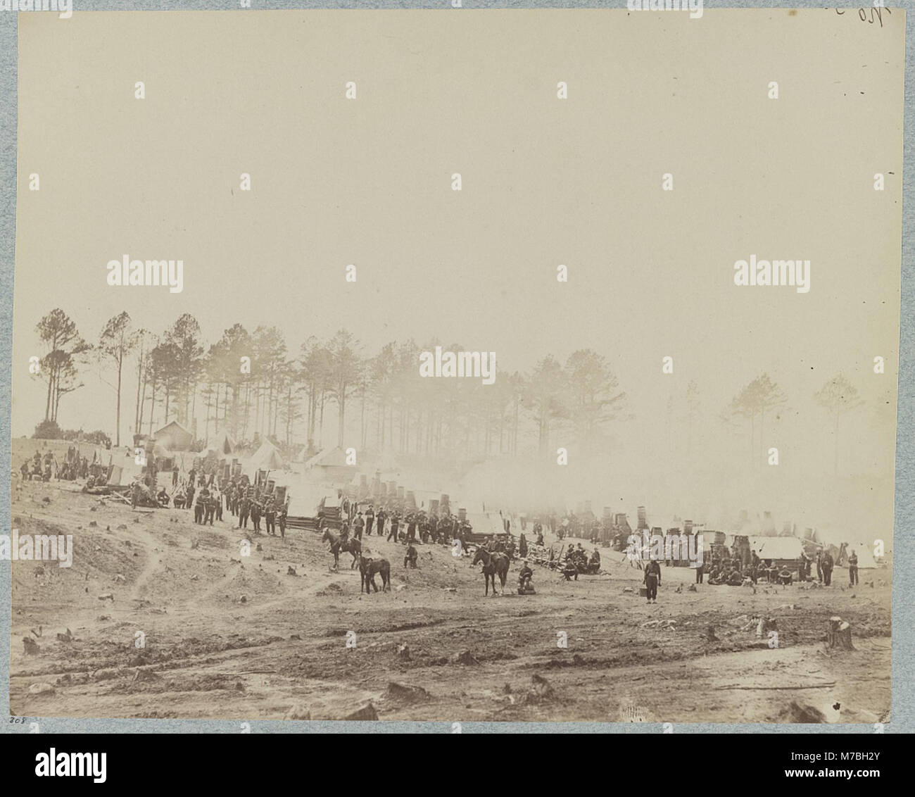 Camp of the 114th Pennsylvania Infantry, Brandy Station, Va., March, 1864 LCCN2012648445 Stock Photo