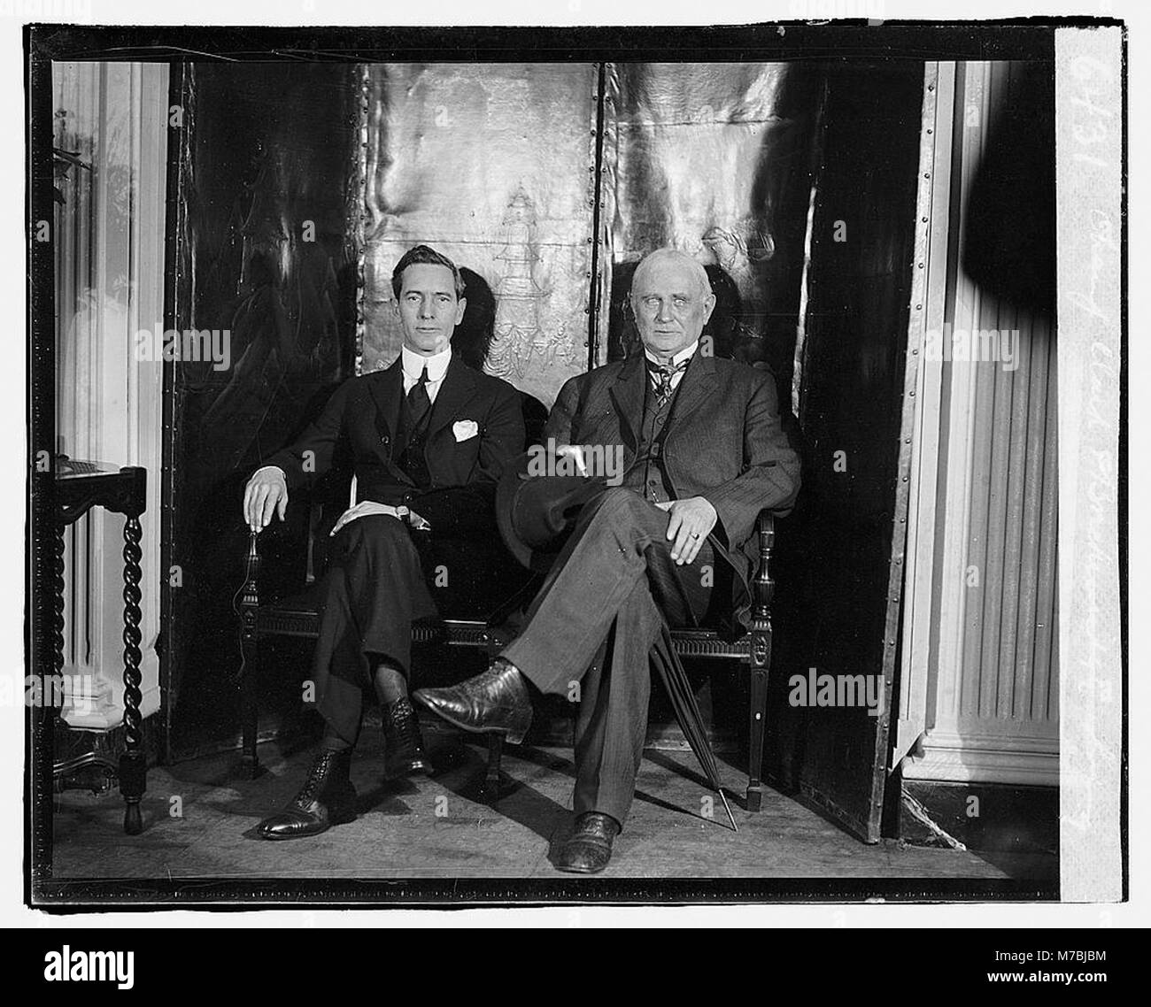 A photograph of political figures Champ Clark and Breckenridge Long ...