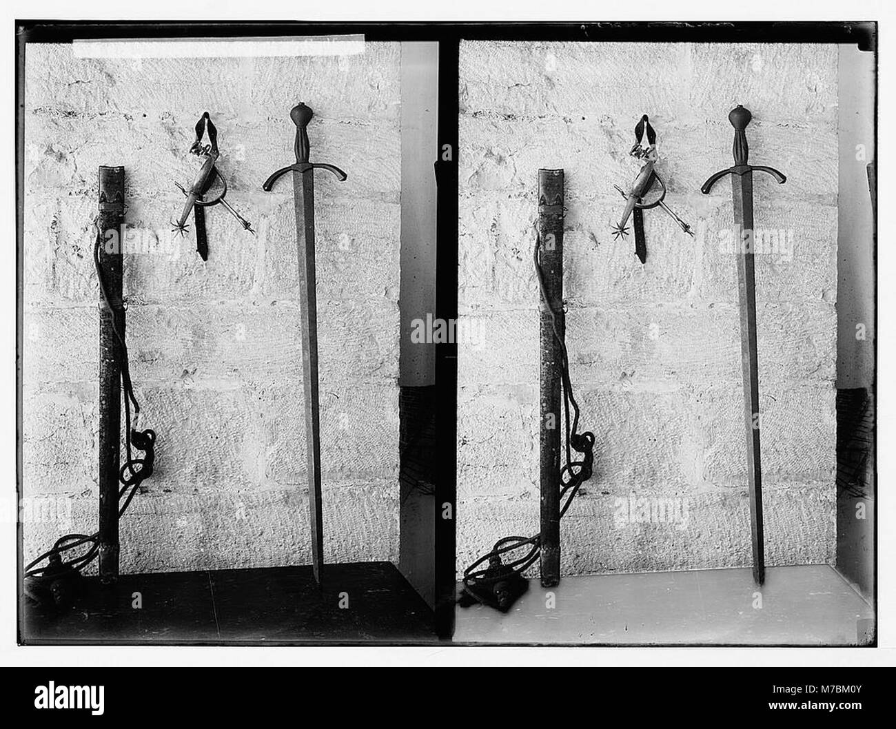 Church of the Holy Sepulchre and surroundings. Sword and spurs of Godfrey LOC matpc.05428 Stock Photo