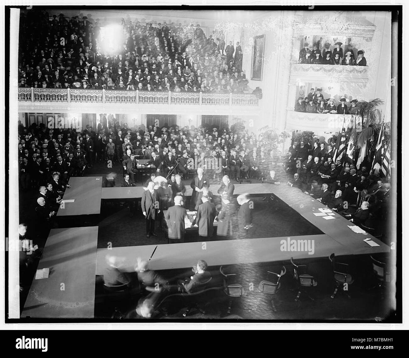 The closing session of an armistice conference, marking the end of a ...