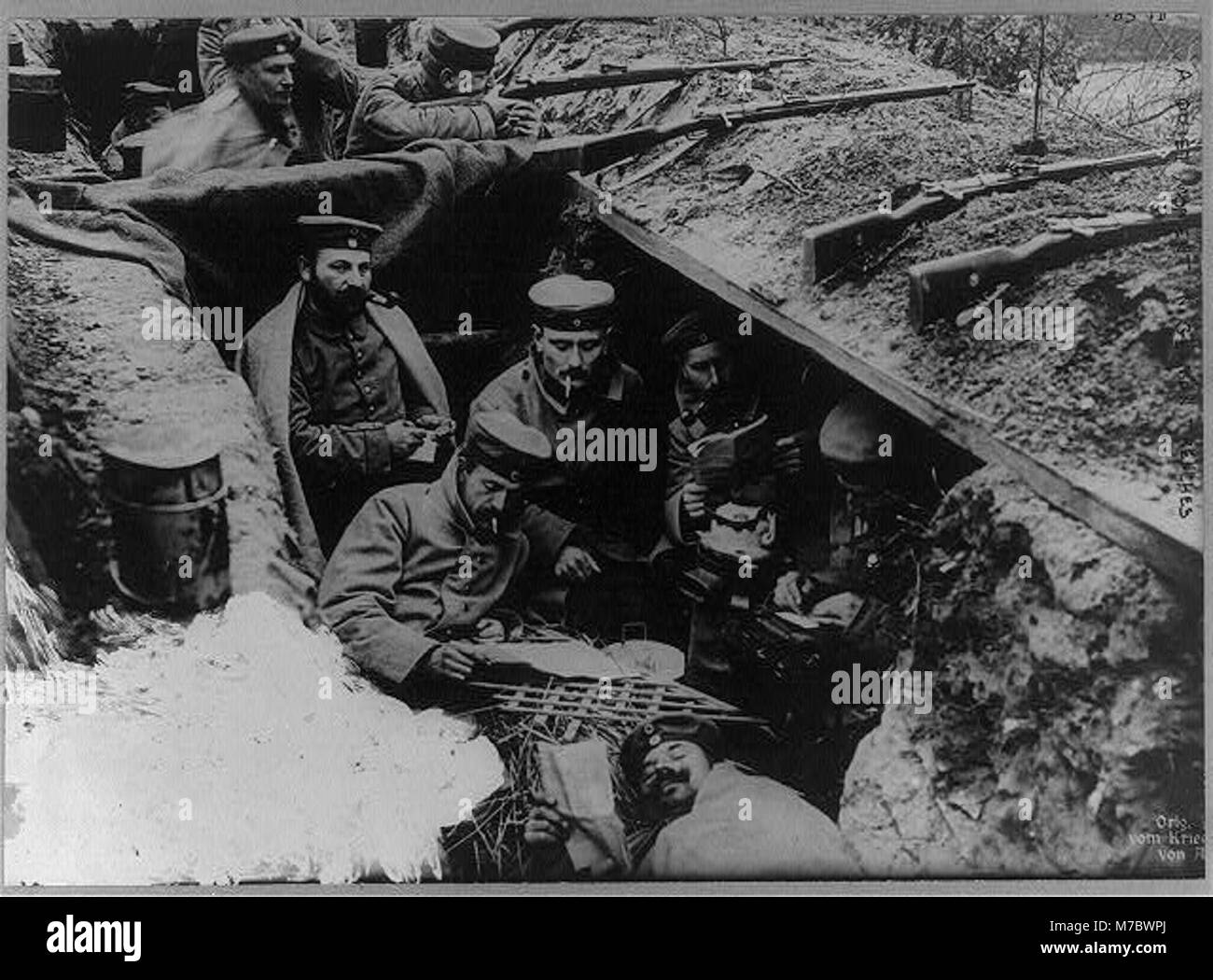 A quiet moment in German trenches LCCN2004679613 Stock Photo Alamy