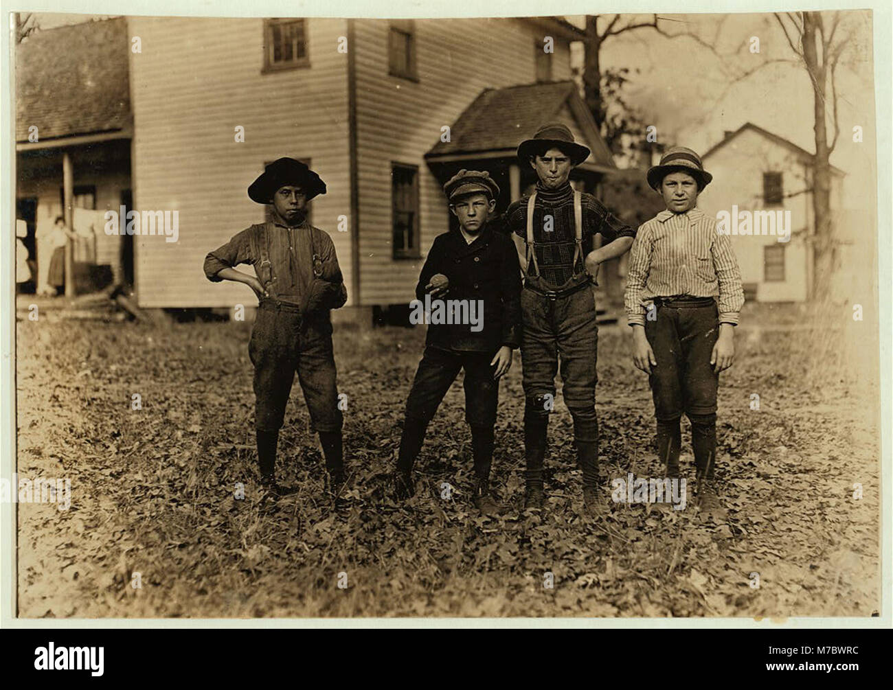 A Saturday ball game. Springstein Mills, Chester, S.C. Boy with glove ...