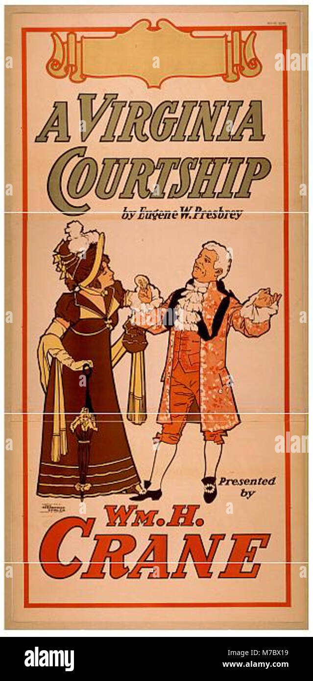 A Virginia courtship by Eugene W. Presbrey ; presented by Wm. M. Crane. LCCN2014637209 Stock Photo