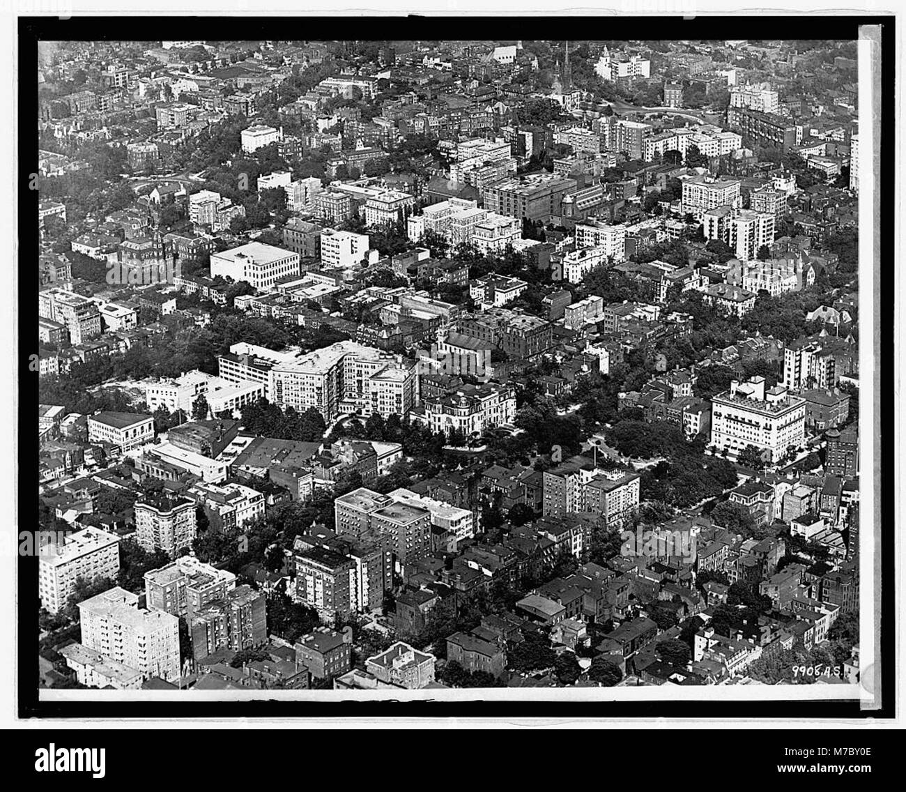 This aerial view of Washington, D.C. captures the city's layout and key ...