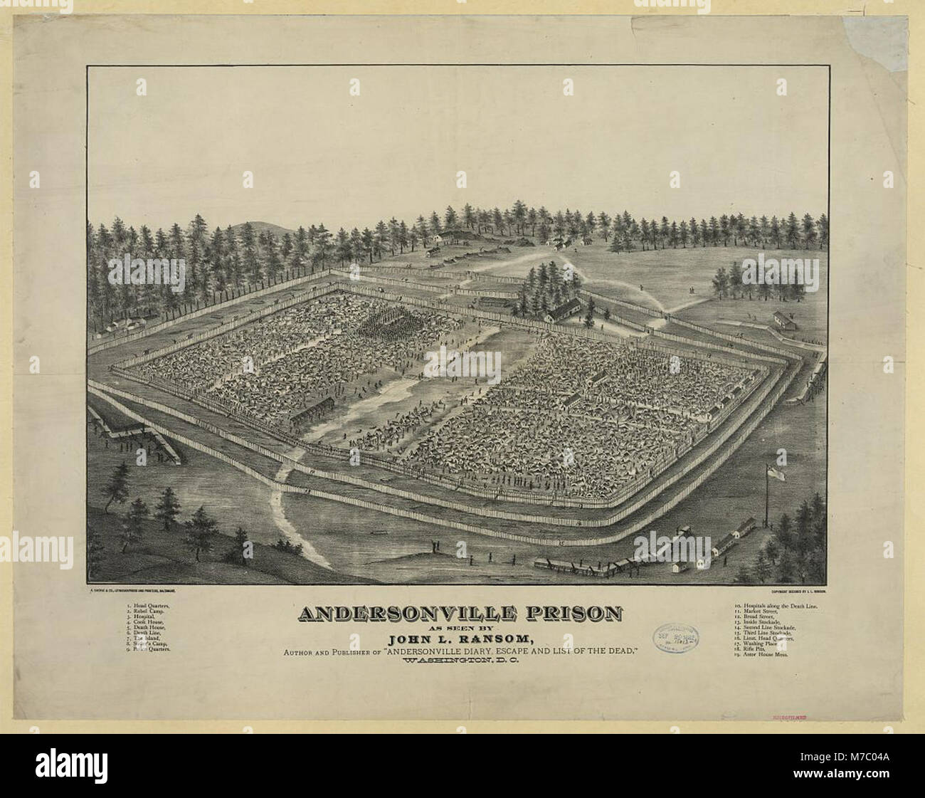 Andersonville Prison as seen by John L. Ransom, author and publisher of 'Andersonville diary