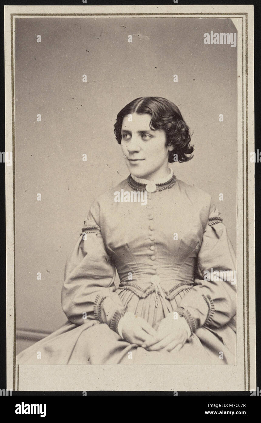 A portrait of Anna Elizabeth Dickinson, an orator, abolitionist, and ...
