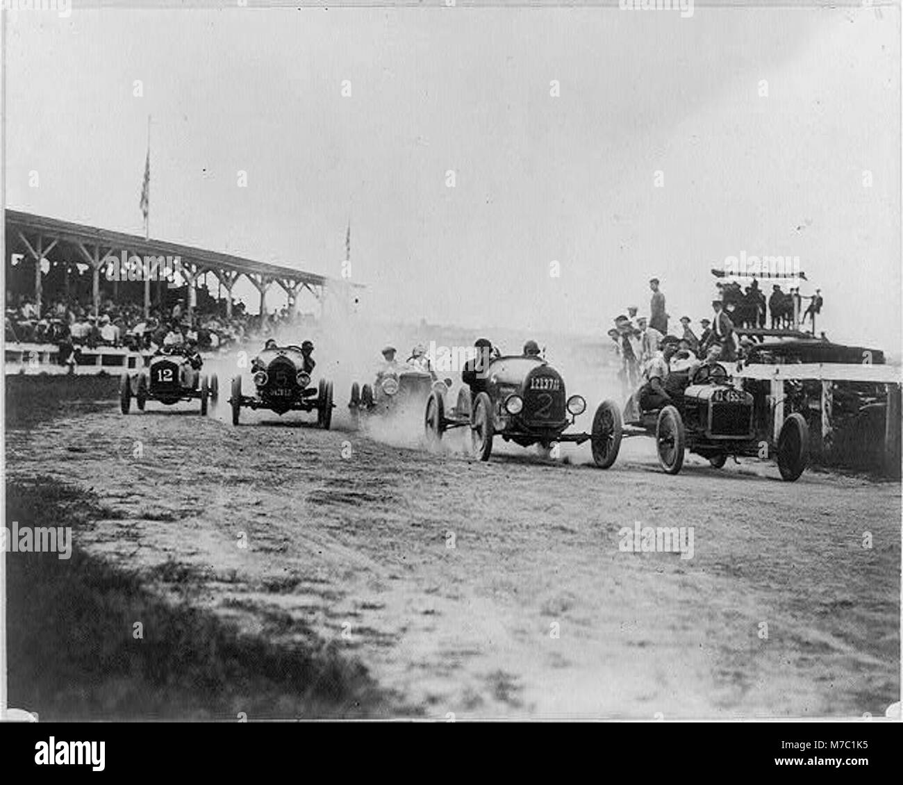 A scene from an auto race near Washington, D.C., showcasing the ...
