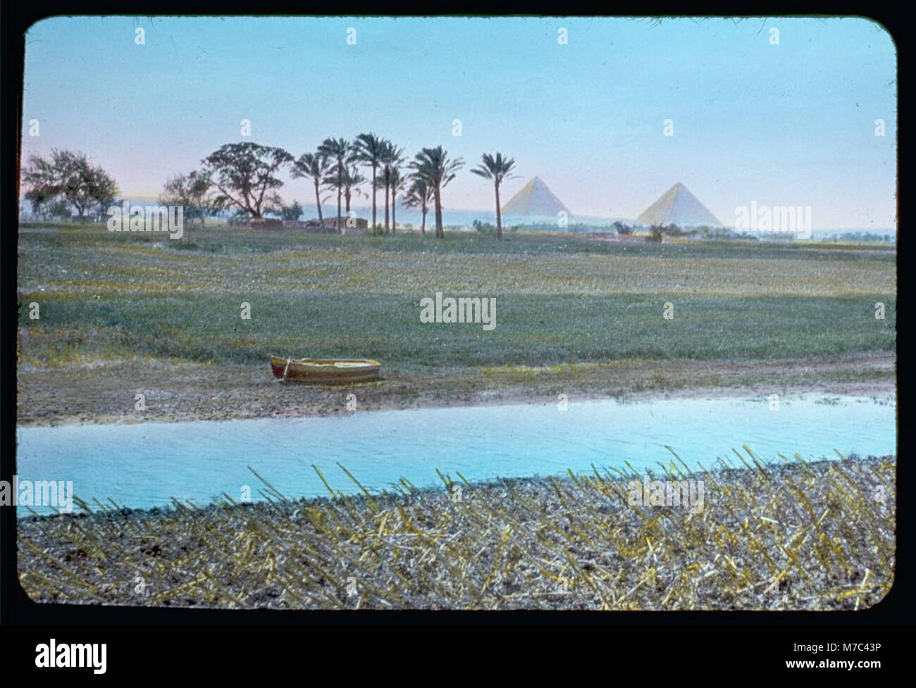 Egypt. Pyramids. The land of Goshen with pyramids in the distance LOC