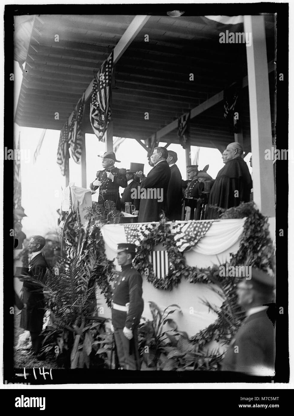 JONES, JOHN PAUL. DEDICATION OF MONUMENT, 4-17-12. DEWEY; PORTER; FATHER RUSSELL AT RIGHT LCCN2016863701 Stock Photo