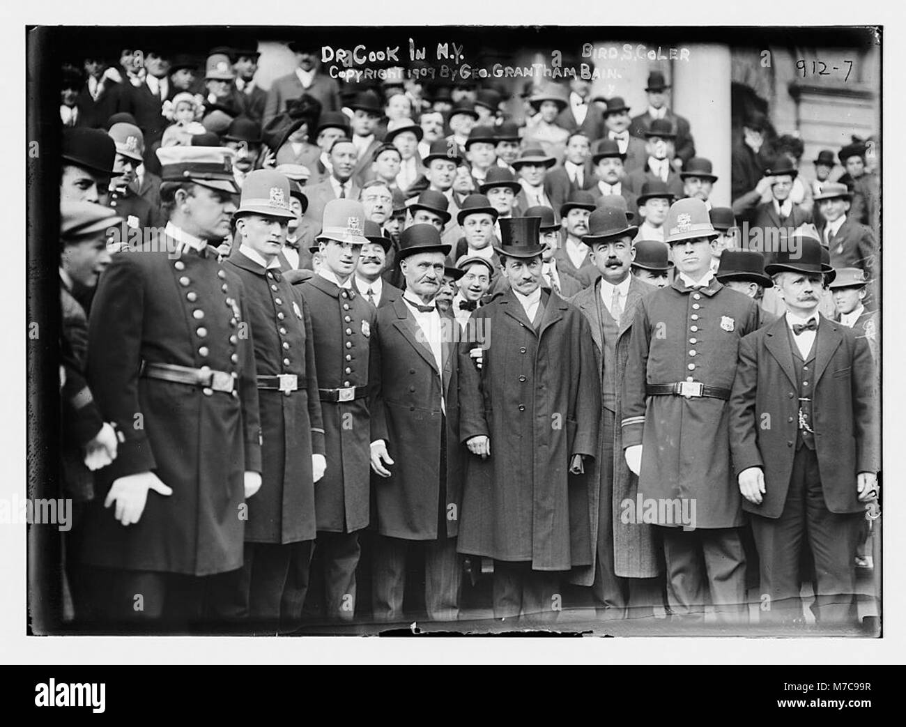Dr. Cook, Bird S. Coler, police officers and others, New York LCCN2014684328 Stock Photo