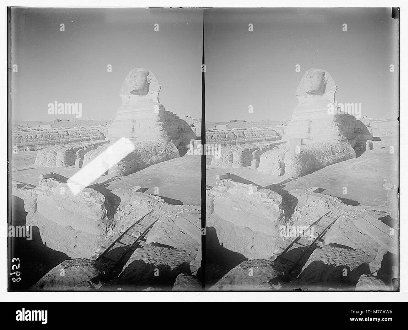 Egypt. Sphinx & pyramids. The Sphinx (front view) LOC matpc.03854 Stock ...