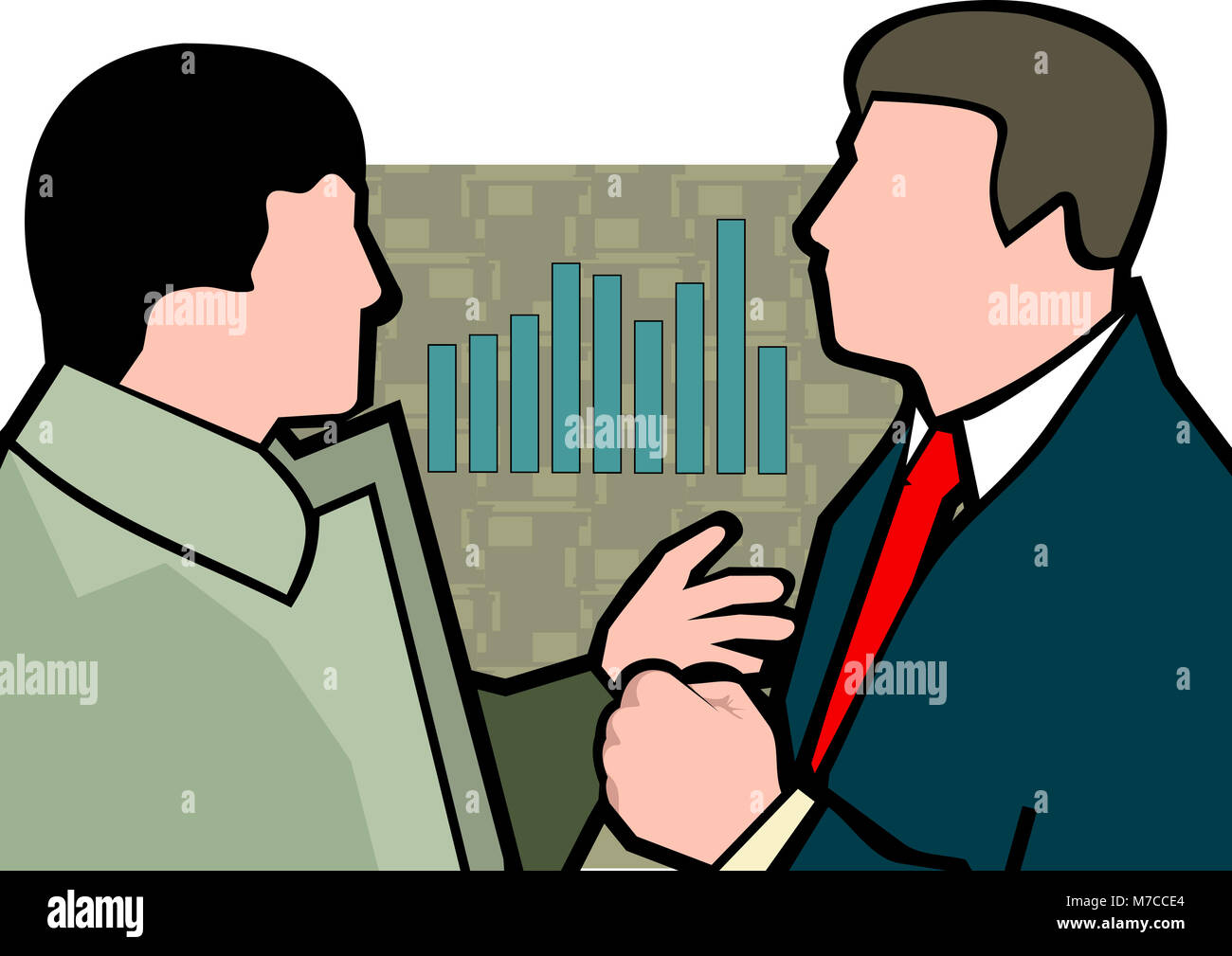 Two businessmen talking Stock Photo - Alamy