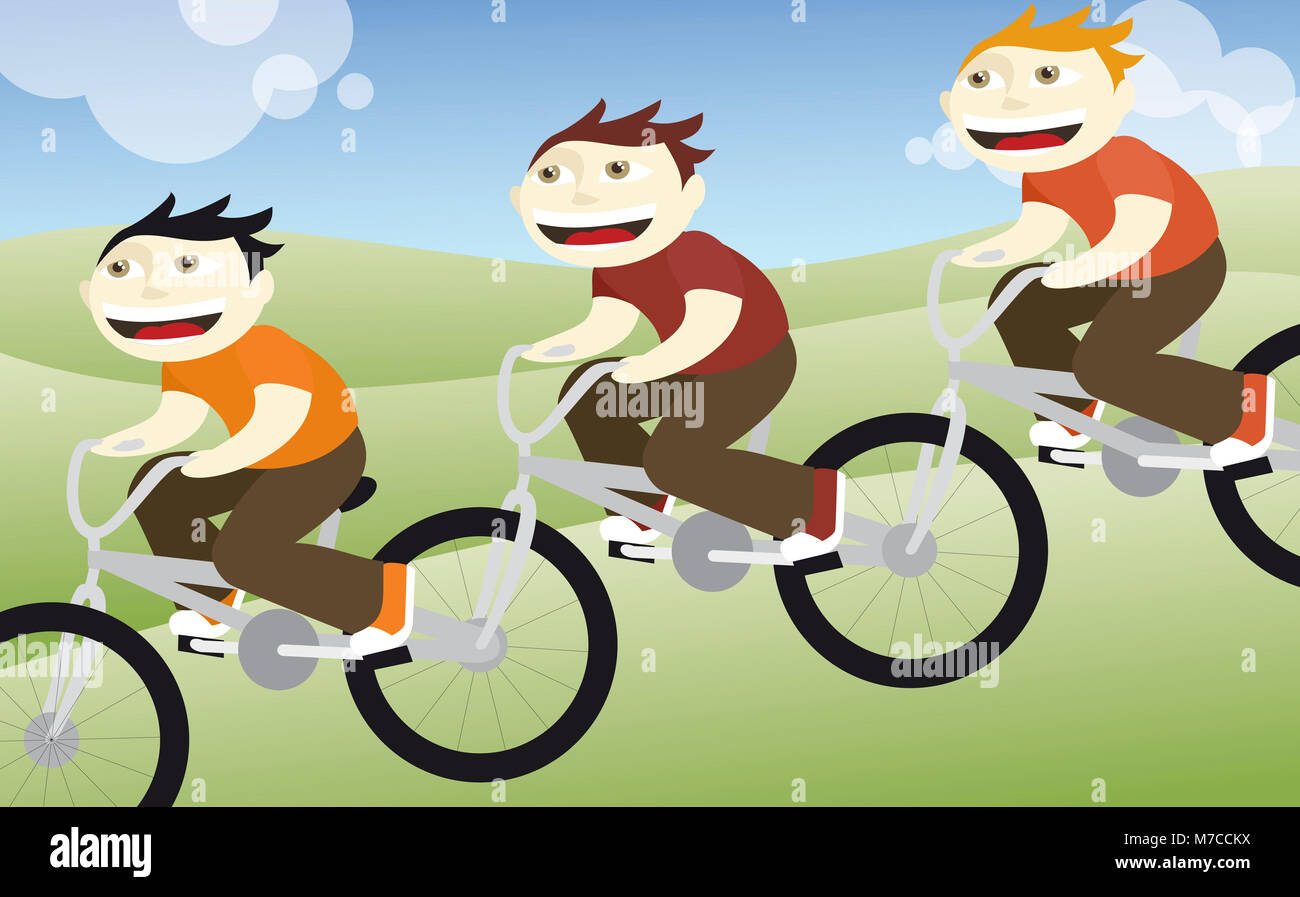 Cartoon image kid riding bicycle hi-res stock photography and images - Alamy Cartoon image kid riding bicycle hi-res stock photography and images - Alamy