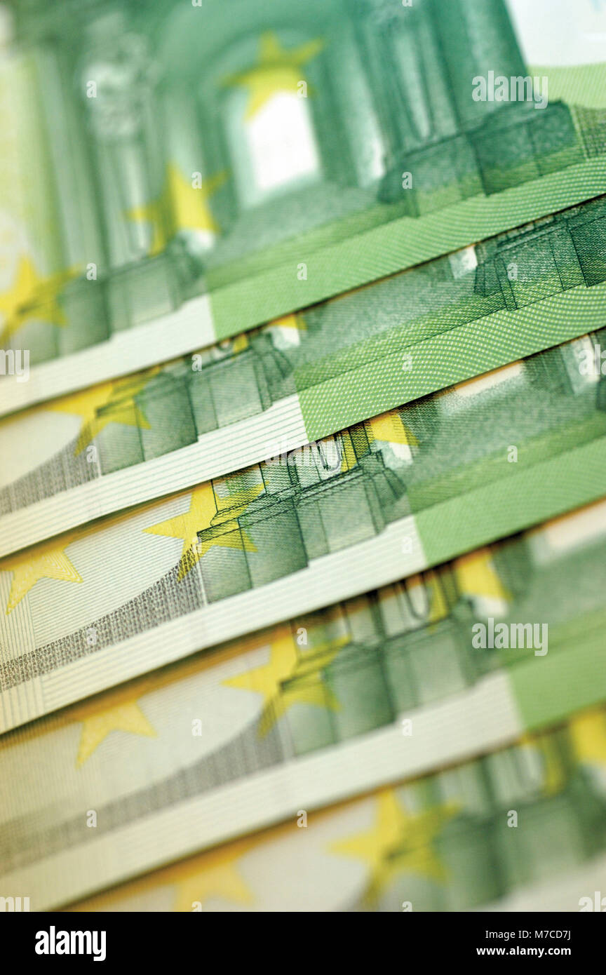 Close-up of Euro banknotes Stock Photo - Alamy