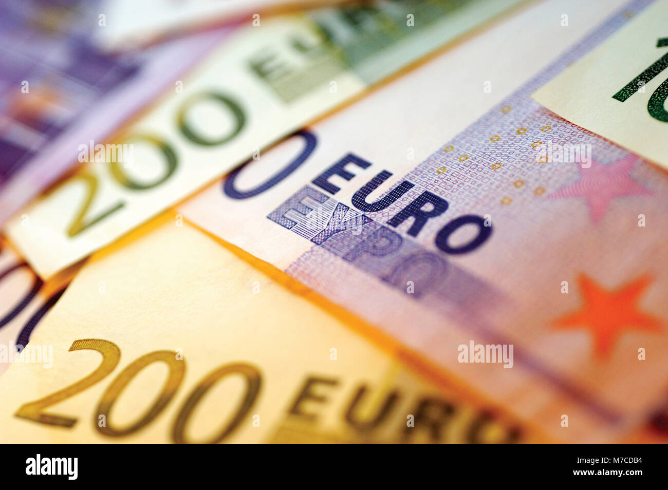 Close-up of Euro banknotes Stock Photo - Alamy