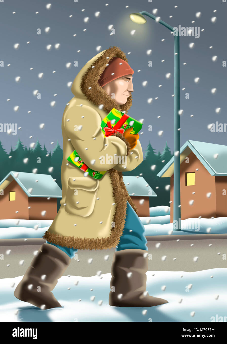 Side view man walking cartoon hi-res stock photography and images - Alamy