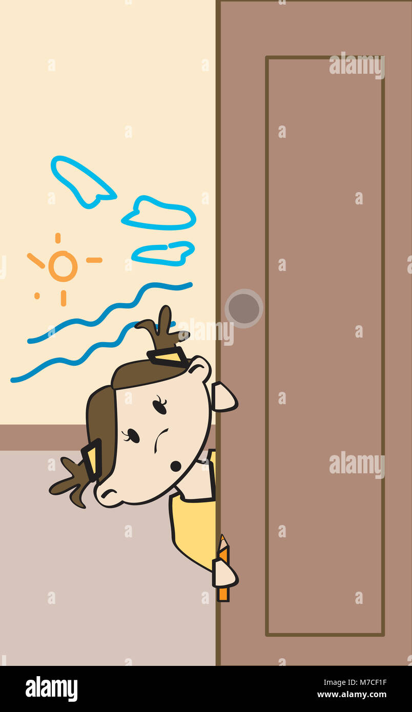 Girl Peeping High Resolution Stock Photography And Images Alamy