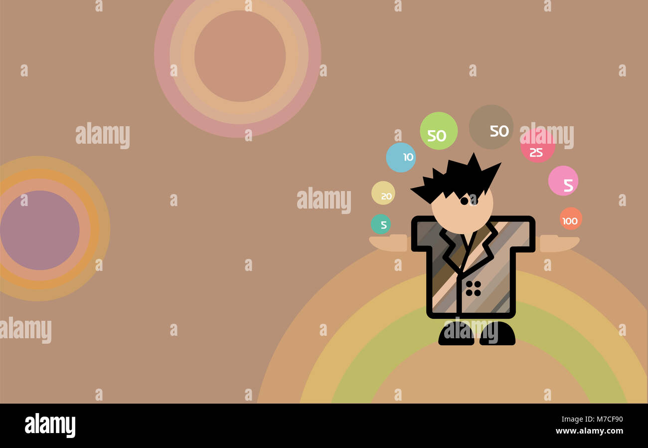 Businessman juggling numbers Stock Photo Alamy