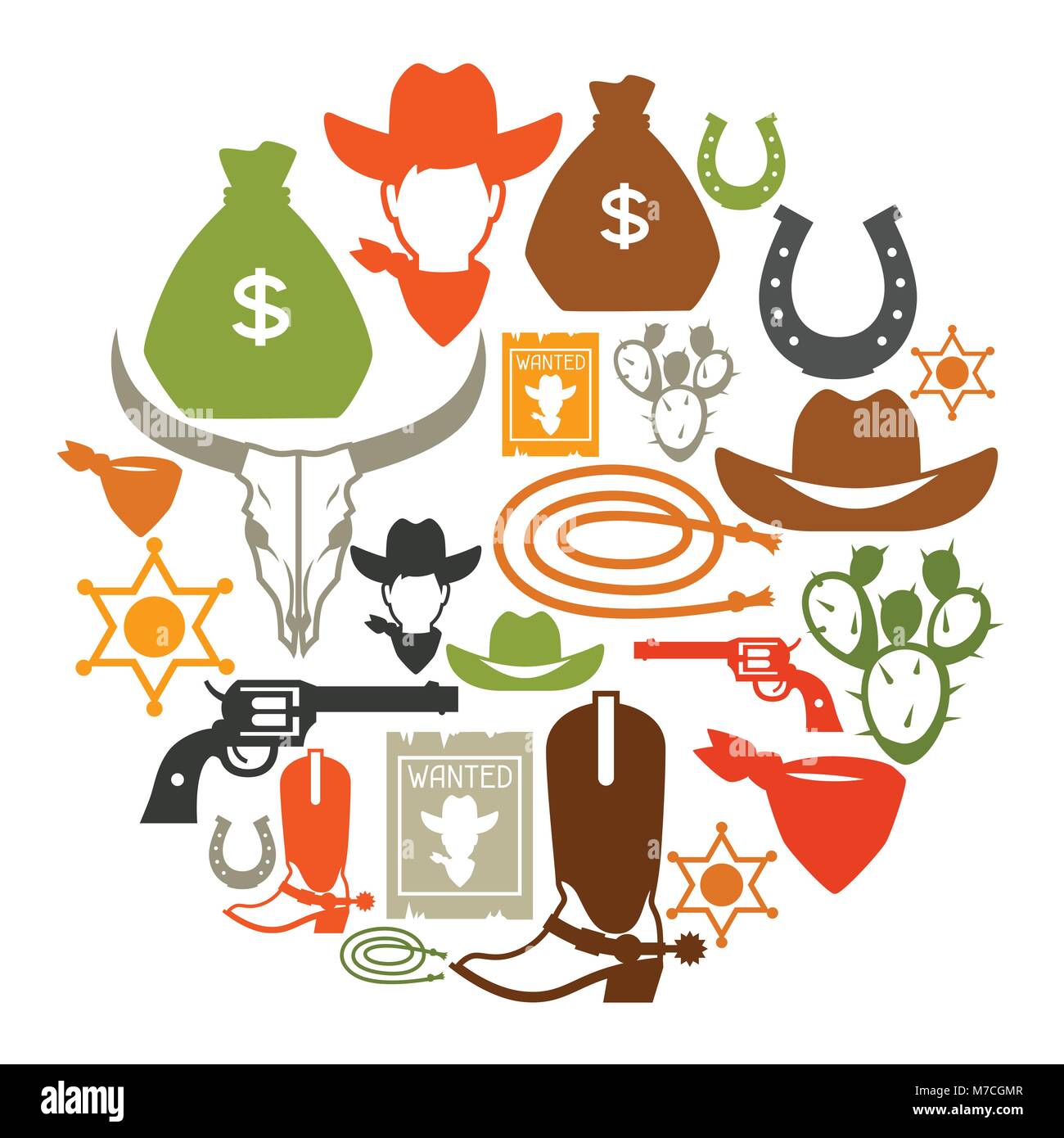 Wild west west rodeo Cut Out Stock Images Pictures Alamy