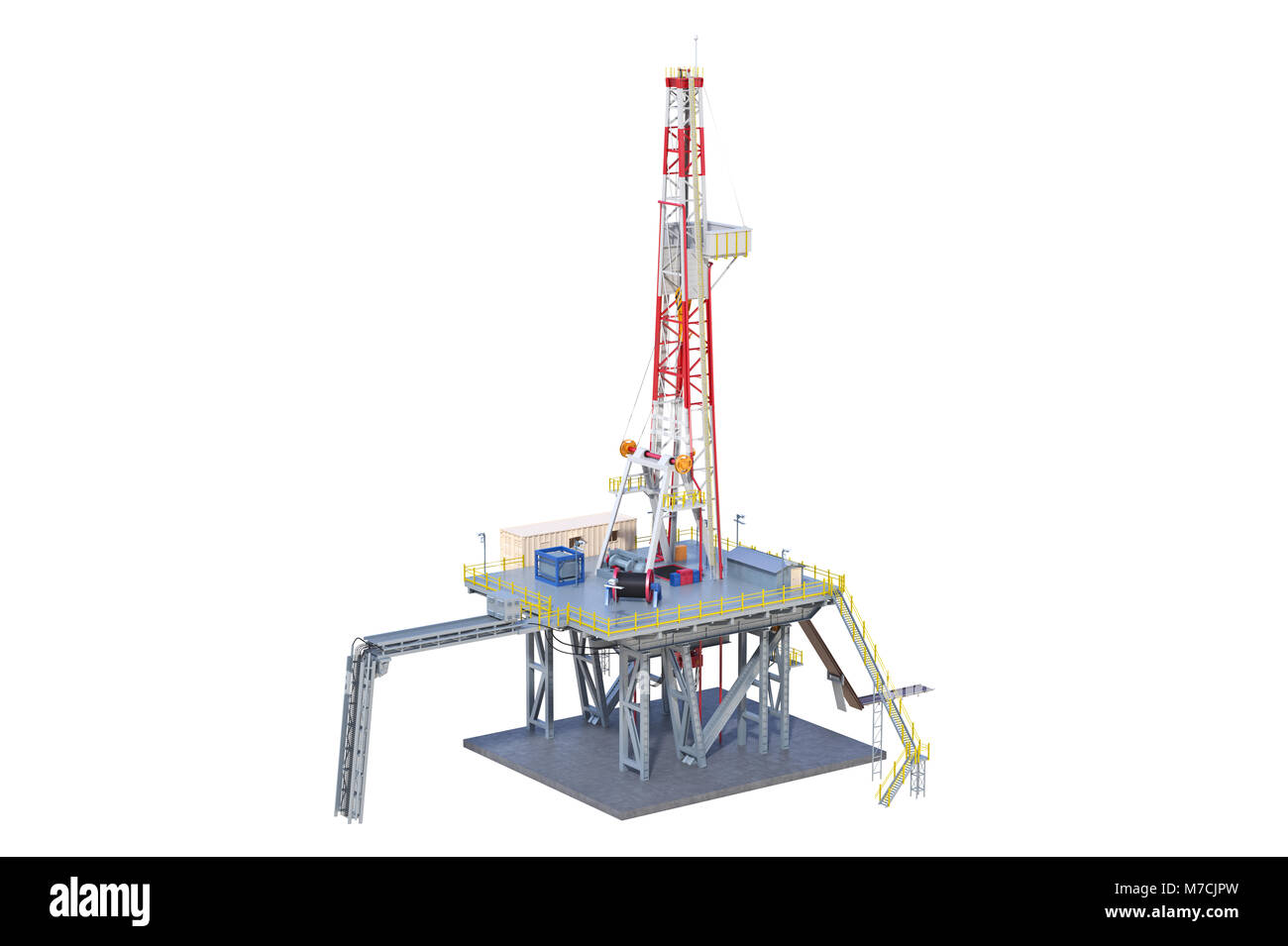 Land rig drilling Stock Photo