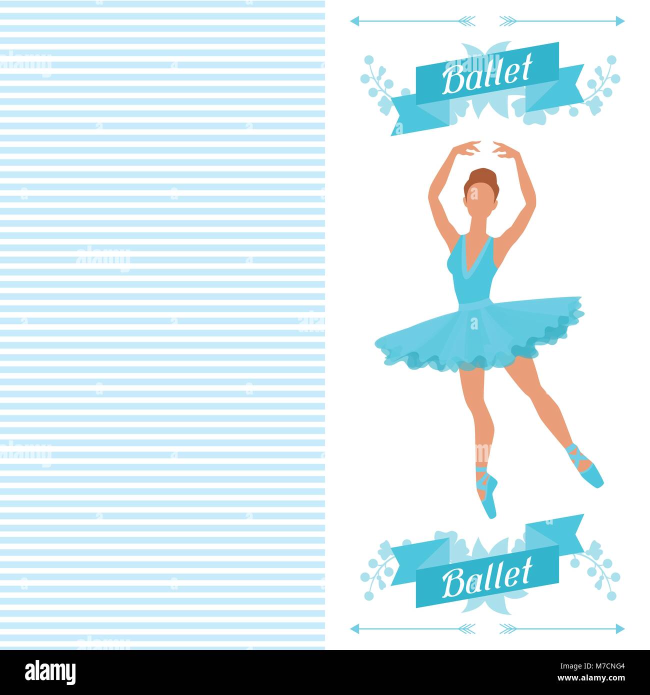 6 Danseuse de Ballet papier die cuts Carte topper girl female gymnastique Prima Ballerina 