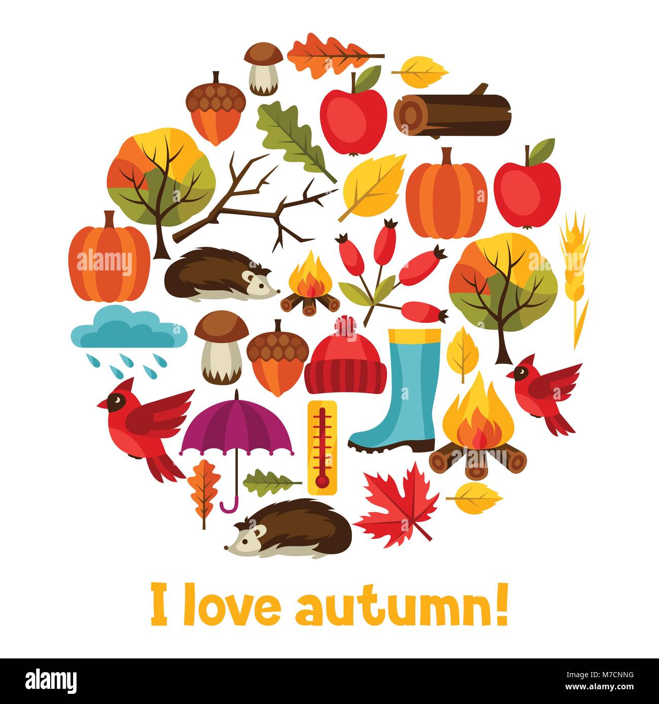 Fall objects Cut Out Stock Images & Pictures - Alamy