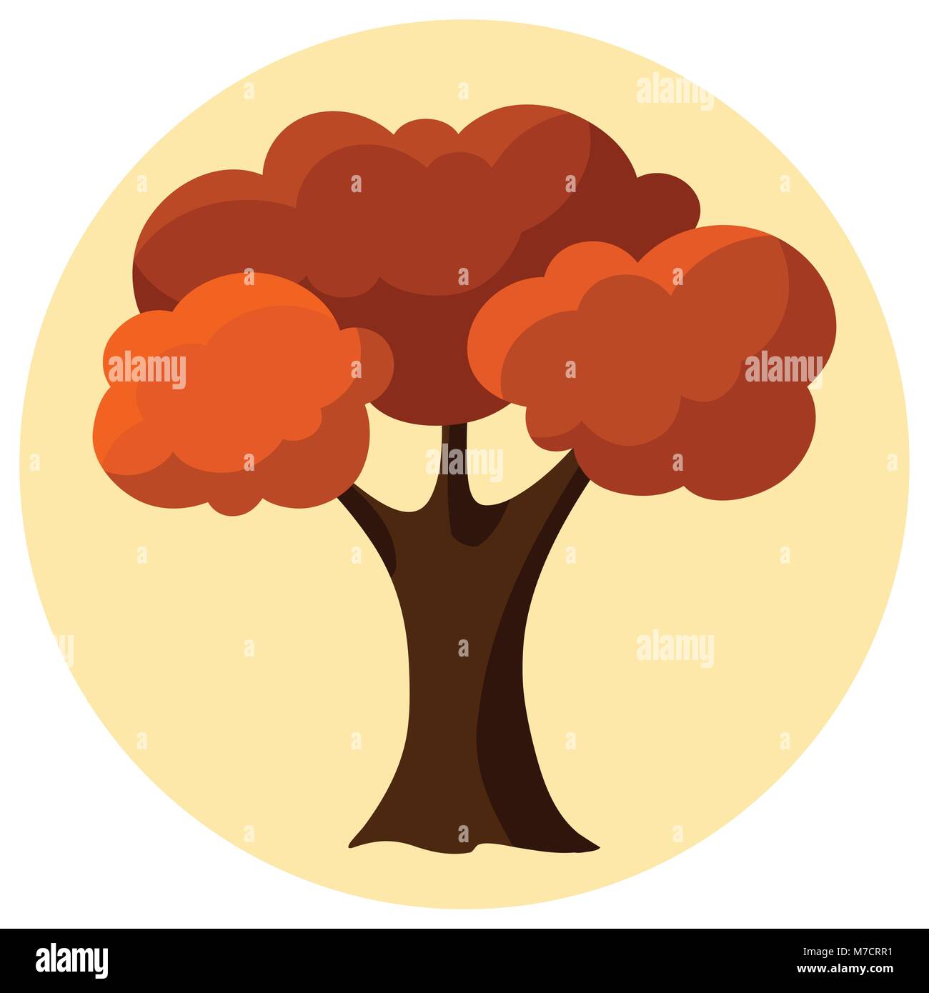 Autumn background design with abstract stylized tree Stock Vector Image ...